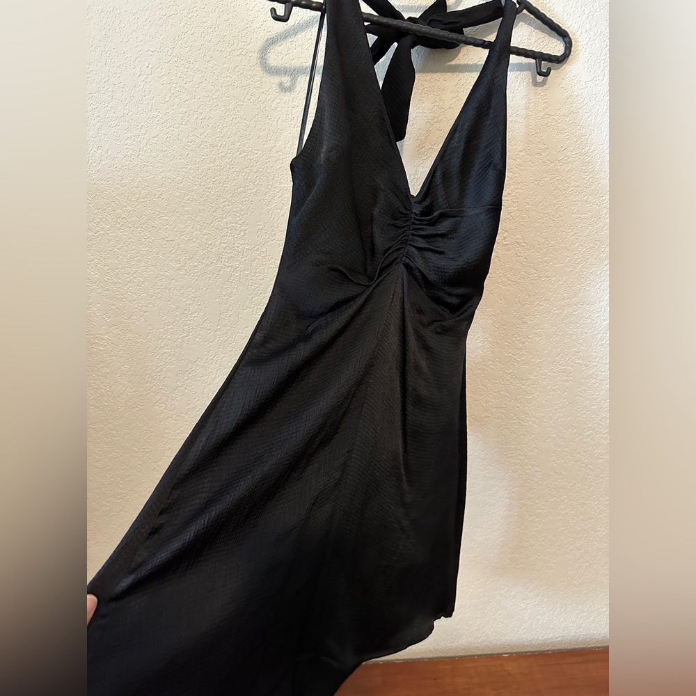 NWT Zara Structured Satin Effect Dress XS - Picture 8 of 11